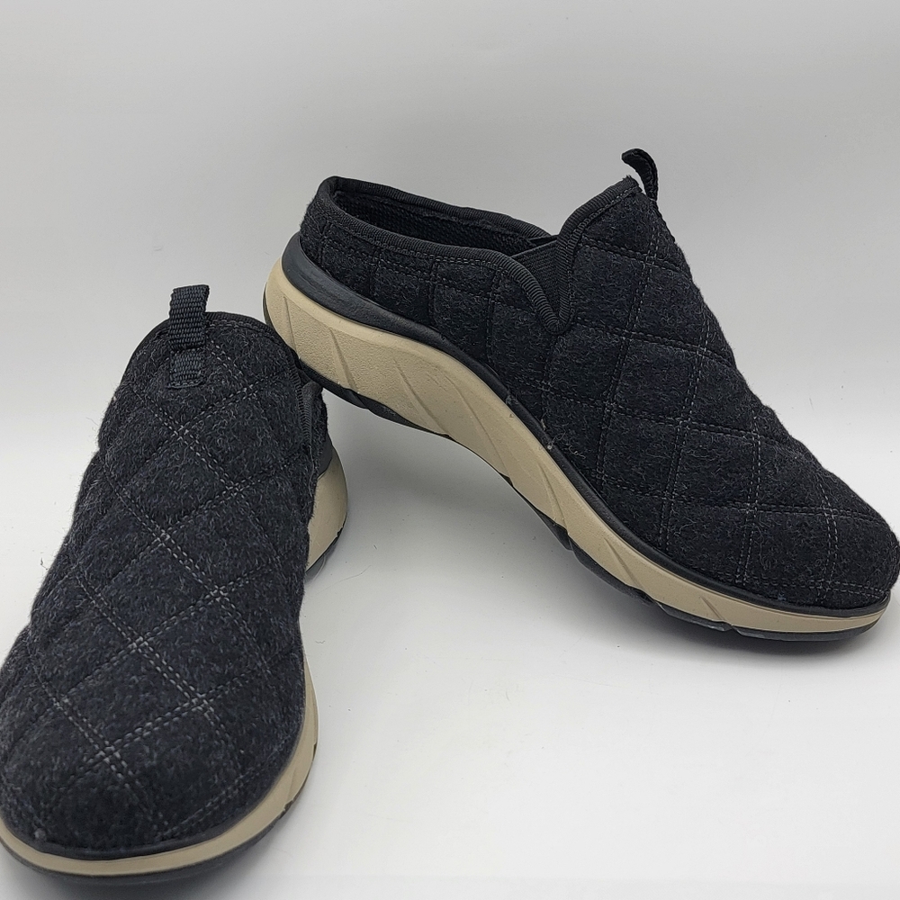 Bionica Akina Black Quilted wool Slip-On Comfort Mule. SIZE 9.5 #1684
